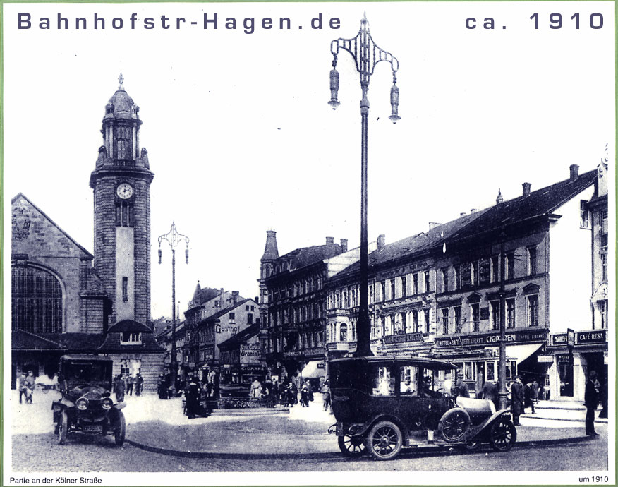 Bahnhofsquartier Hagen um 1910 ...