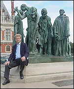 Die Bürger von Calais - von A. Rodin - und ein Tourist ...